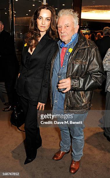 Catherine Bailey and David Bailey attend the launch of Samsung's NX Smart Camera at a charity auction with David Bailey in aid of Marie Curie Cancer...