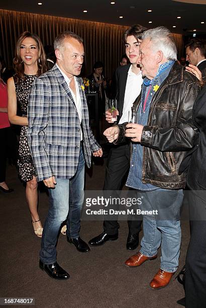 Heather Kerzner, Graham Norton, Sascha Bailey and David Bailey attend the launch of Samsung's NX Smart Camera at a charity auction with David Bailey...