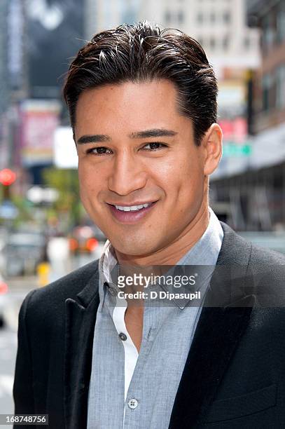 Mario Lopez tapes "Extra" in Times Square on May 14, 2013 in New York City.