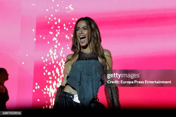 Tini Stoessel during her concert at the WiZink Center, on September 17 in Madrid, Spain.