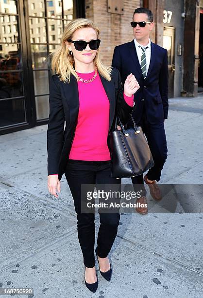 Reese Witherspoon and Jim Toth is seen leaving the "Soho House Club" on May 14, 2013 in New York City.