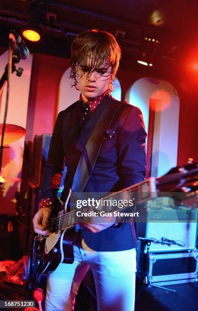 Josh McClorey of The Strypes performs on stage at The 100 Club on May 14, 2013 in London, England.