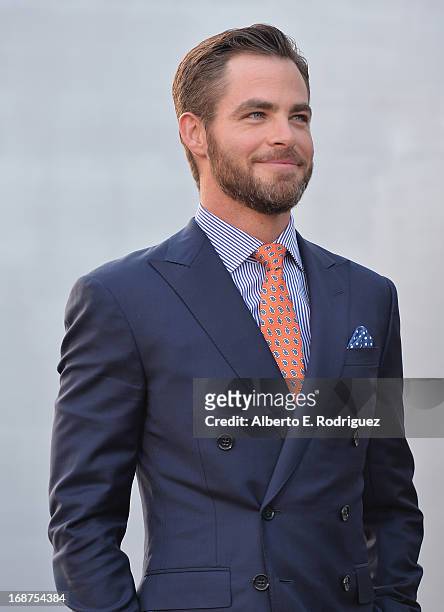 Actor Chris Pine arrives at the premiere of Paramount Pictures' "Star Trek Into Darkness" at Dolby Theatre on May 14, 2013 in Hollywood, California.