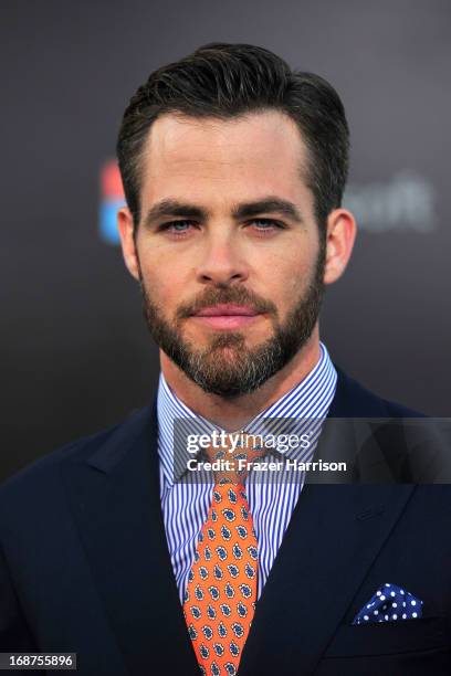 Actor Chris Pine arrives at the premiere of Paramount Pictures' 'Star Trek Into Darkness' at the Dolby Theatre on May 14, 2013 in Hollywood,...