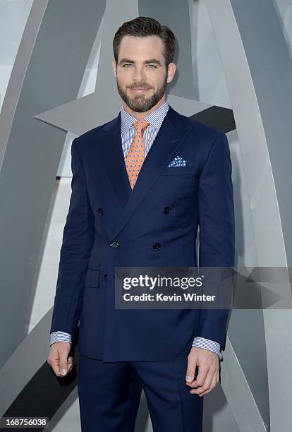 Actor Chris Pine arrives at the Premiere of Paramount Pictures' "Star Trek Into Darkness" at Dolby Theatre on May 14, 2013 in Hollywood, California.