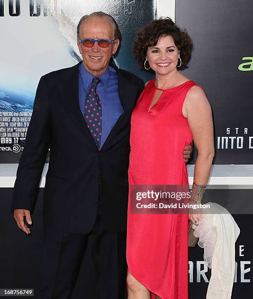 Actor Peter Weller and wife Shari Stowe attend the premiere of Paramount Pictures' "Star Trek Into Darkness" at the Dolby Theatre on May 14, 2013 in...