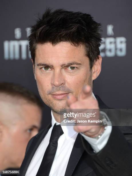 Actor Karl Urban attends the premiere of Paramount Pictures' "Star Trek Into Darkness" at Dolby Theatre on May 14, 2013 in Hollywood, California.