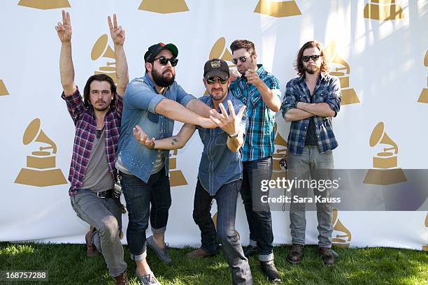 Kevin Whitsett, Kenny Davis, Rhett Walker, Mo Thieman and Joe Kane attend the GRAMMY Block Party at Owen Bradley Park on May 14, 2013 in Nashville,...