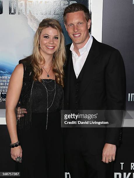 Producer David Ellison and wife Sandra Lynn Modic attend the premiere of Paramount Pictures' "Star Trek Into Darkness" at the Dolby Theatre on May...