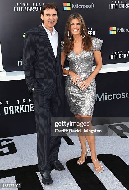 Actor Rob Moran and wife TV personality Julie Moran attend the premiere of Paramount Pictures' "Star Trek Into Darkness" at the Dolby Theatre on May...