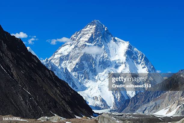 k2 8611 m - k2 mountain - fotografias e filmes do acervo