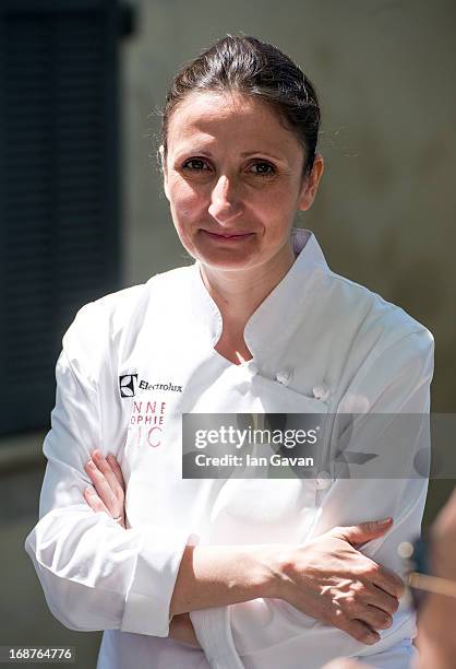 Electrolux partner chef Anne-Sophie Pic attends Electrolux 'Film Festival de Cannes' Gala Dinner Preparation at Villa Archange on May 14, 2013 in...