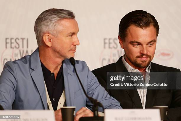 Director Baz Luhrmann and actor Leonard DiCaprio attend the 'The Great Gatsby' Press Conference during the 66th Annual Cannes Film Festival at the...