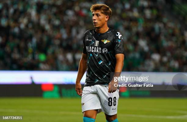 Goncalo Franco of Moreirense FC during the Liga Portugal Betclic match between Sporting CP and Moreirense FC at Estadio Jose Alvalade on September...