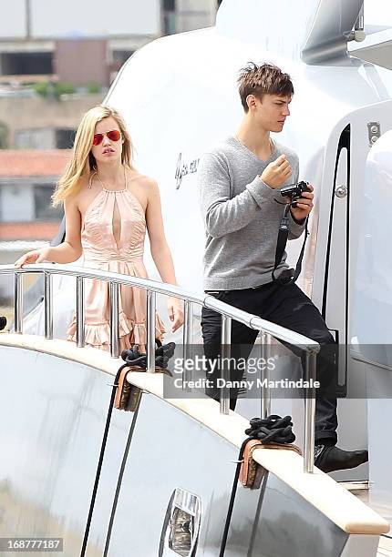Georgia May Jagger and Josh McLellan attends day 1 of the 66th Annual Cannes Film Festival on May 15, 2013 in Cannes, France.