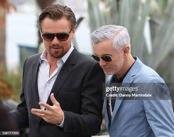Baz Lhurmann and Leonardo DiCaprio attend day 1 of the 66th Annual Cannes Film Festival on May 15, 2013 in Cannes, France.