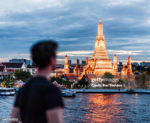 a temple in bangkok, thailand - bangkok tourist stock pictures, royalty-free photos & images