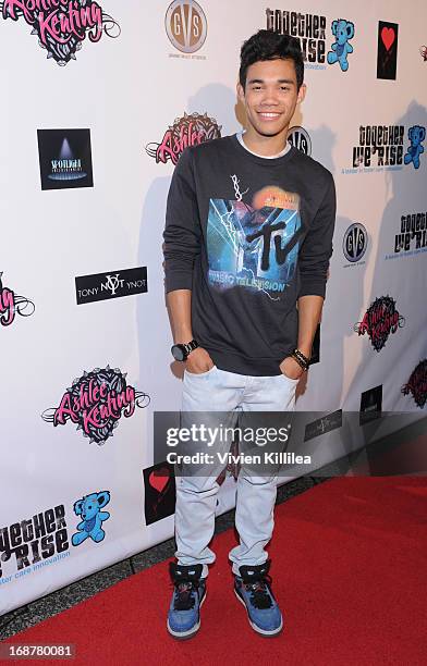 Roshon Fegan attends Ashlee Keating Debuts New Single And Video Release Party For "Helluva Ride" at Avalon on May 14, 2013 in Hollywood, California.