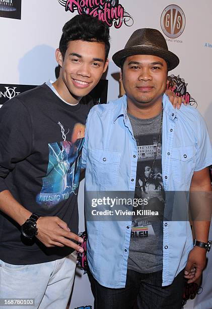 Roshon Fegan and Manny Streetz attend Ashlee Keating Debuts New Single And Video Release Party For "Helluva Ride" at Avalon on May 14, 2013 in...