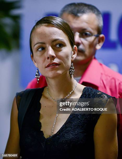 Member Dutch Tanja Nijmeijer is pictured at the Convention Palace in Havana upon arrival for a new round of talks with the Colombian government, on...