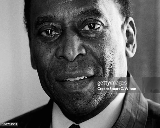 Former footballer Pele attends a photo call to promote 'Pele', a film about his life not yet in production, during the 66th Annual Cannes Film...