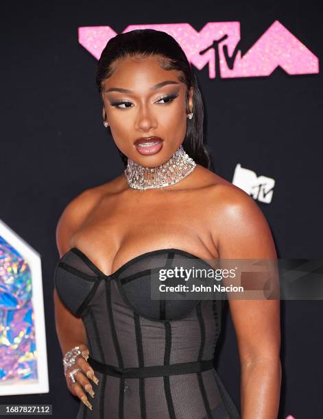 Megan Thee Stallion attends the MTV Music Video Awards at the Prudential Center on September 12, 2023 in Newark, New Jersey.