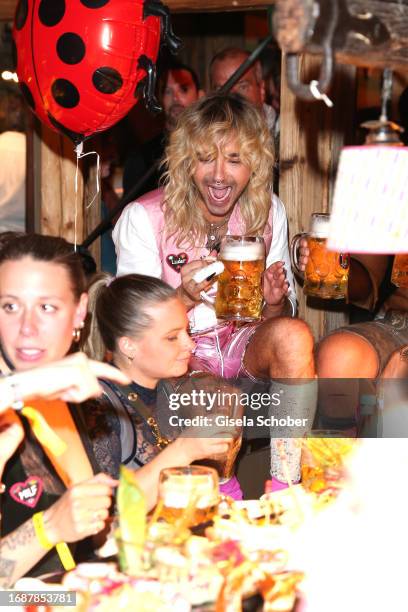 Bill Kaulitz, singer of Tokyo Hotel, during the 188th Oktoberfest at Käferzelt on September 24, 2023 in Munich, Germany.