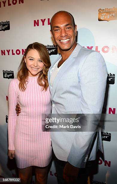 Actress Chloe Grace Moretz and Associate Publisher Karim Abay attend NYLON And Onitsuka Tiger Celebrate The Annual May Young Hollywood Issue at The...