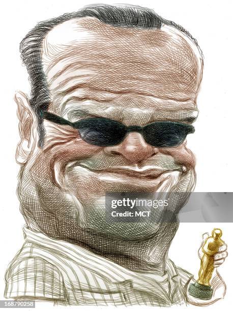 Ron Coddington color caricature of Oscar nominee for Best Actor in a Leading Role Jack Nicholson.