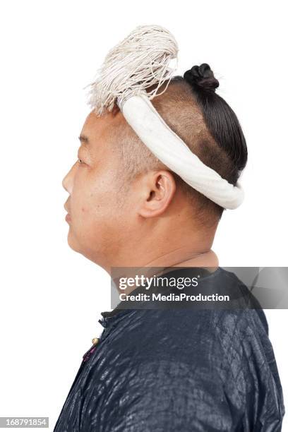 baisha tribal man - hair band stock pictures, royalty-free photos & images