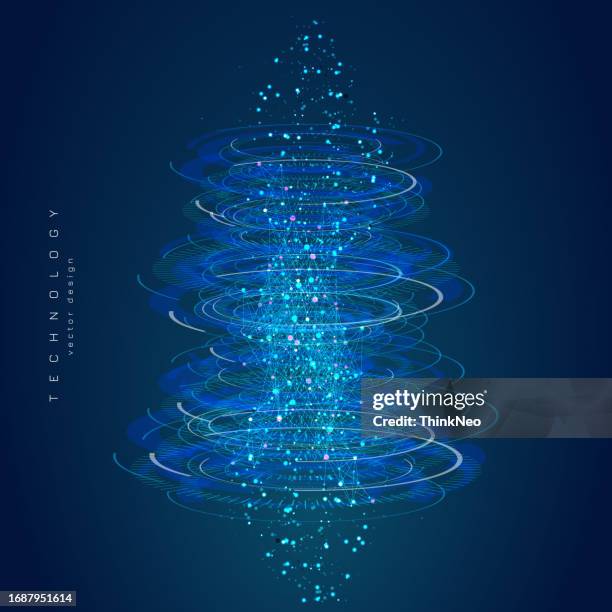 illustrations, cliparts, dessins animés et icônes de un portail bleu magique sur un fond isolé. anneaux bleus brillants, éléments futuristes brillants, hologramme, portail. - vortex