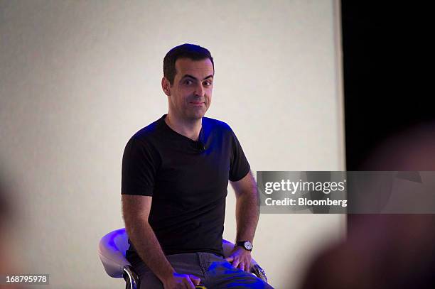 Hugo Barra, vice president of product management for Android at Google Inc., pauses while speaking at the Google I/O Annual Developers Conference in...