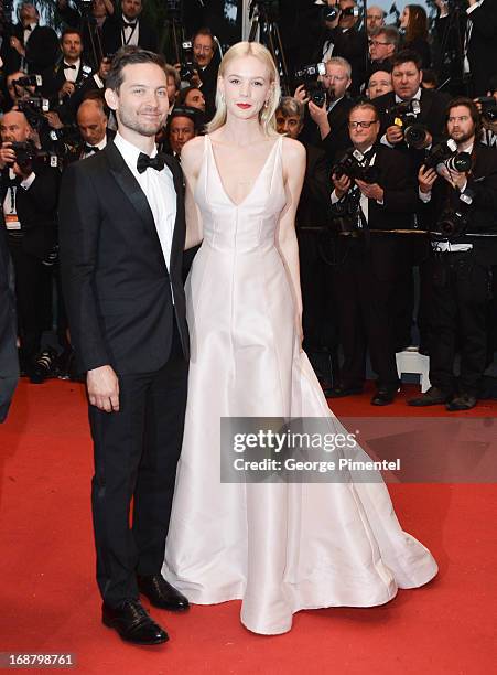 Actors Tobey Maguire and Carey Mulligan and director Baz Luhrmannattends the Opening Ceremony and Premiere of 'The Great Gatsby' at The 66th Annual...