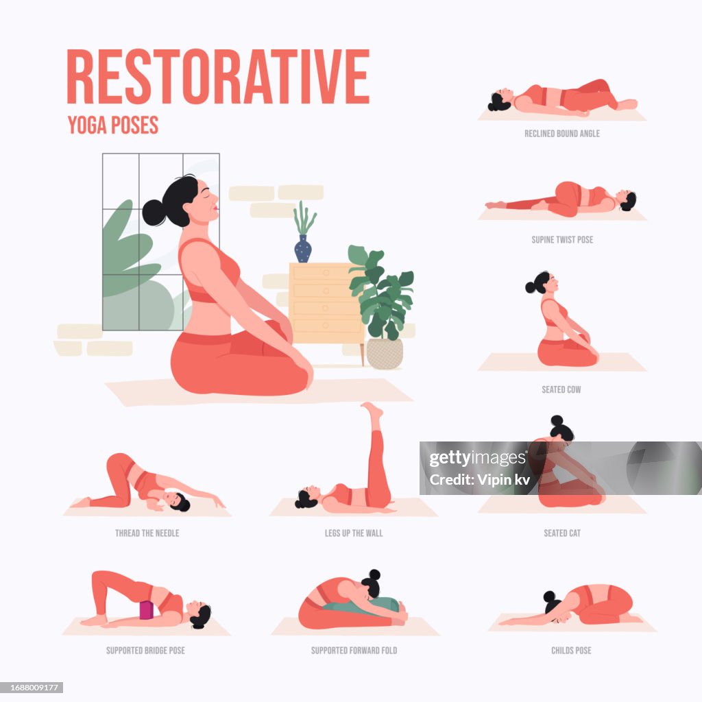 Restorative Yoga Poses High Res Vector Graphic Getty Images restorative-yoga-poses-high-res-vector-graphic-getty-images