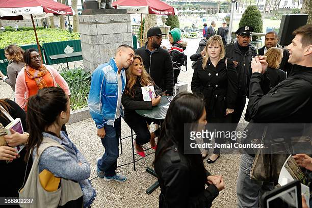 Media personality/author Wendy Williams greets fans and signs copies of her new book "Ask Wendy" at The Bryant Park Reading Room on May 15, 2013 in...