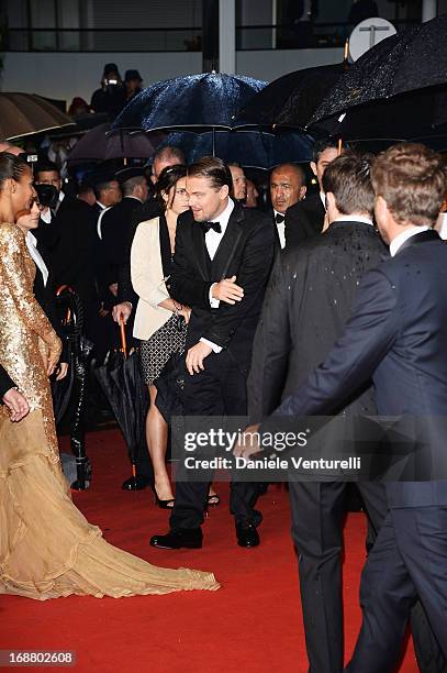 Actor Leonardo DiCaprio attends the Opening Ceremony and premiere of 'The Great Gatsby' during the 66th Annual Cannes Film Festival at Palais des...