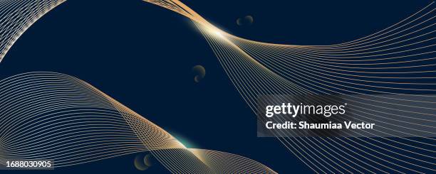 luxury abstract background with golden wave line design - purple and gold fabric stock illustrations