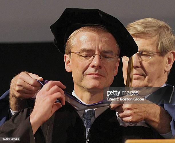 Richard DesLauriers, Special Agent in Charge, Boston Field Division, Federal Bureau of Investigation, received an honorary degree during commencement...