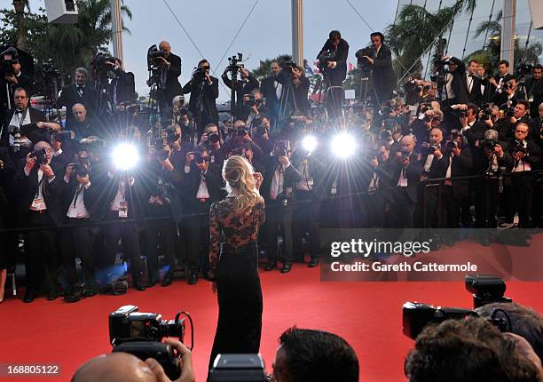 Cara Delevingne attends the Opening Ceremony and 'The Great Gatsby' Premiere during the 66th Annual Cannes Film Festival at the Theatre Lumiere on...