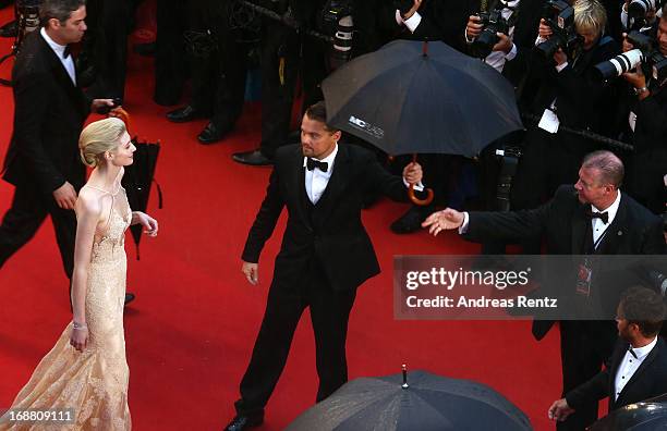 Elizabeth Debicki and Leonardo DiCaprio attend the Opening Ceremony and 'The Great Gatsby' Premiere during the 66th Annual Cannes Film Festival at...