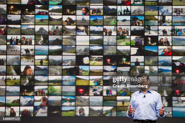 Vivek "Vic" Gundotra, senior vice president of engineering at Google Inc., speaks during the Google I/O Annual Developers Conference in San...