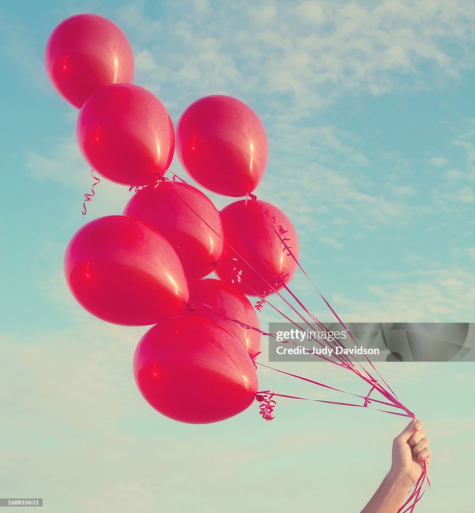 Red Helium Balloons