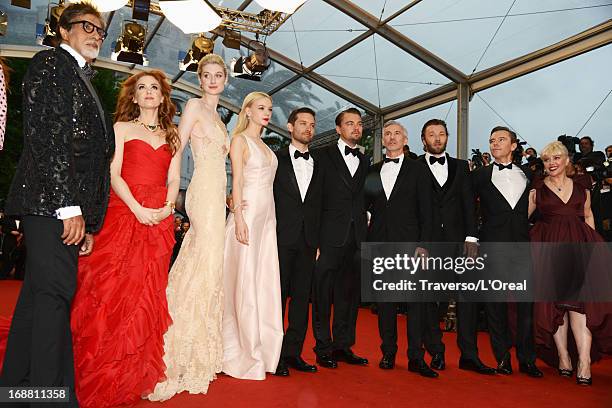 Actors Amitabh Bachchan, Isla Fisher, Elizabeth Debicki, Carey Mulligan, Tobey Maguire and Leonardo DiCaprio, director Baz Luhrmann, actors Joel...