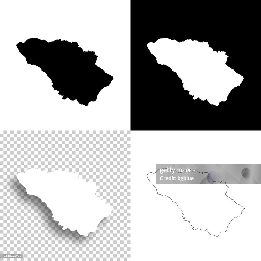 Howard County, Maryland. Maps for design. Blank, white and black backgrounds