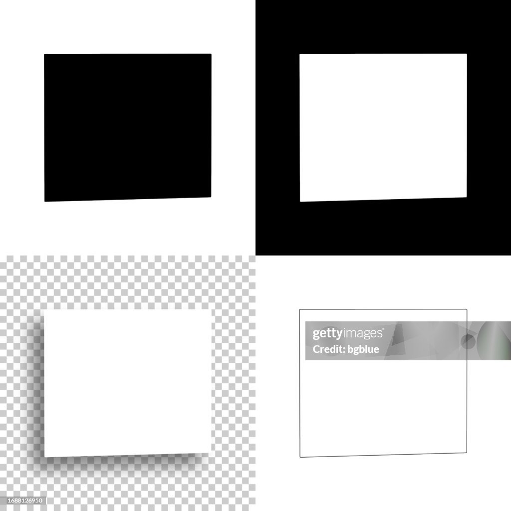 Davis County, Iowa. Maps for design. Blank, white and black backgrounds