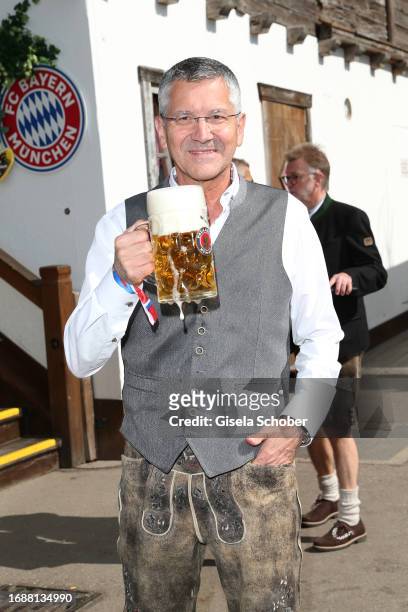 Bayern President Herbert Hainer during the FC Bayern Wiesn" at the 188th Oktoberfest at Käferzelt on September 24, 2023 in Munich, Germany.