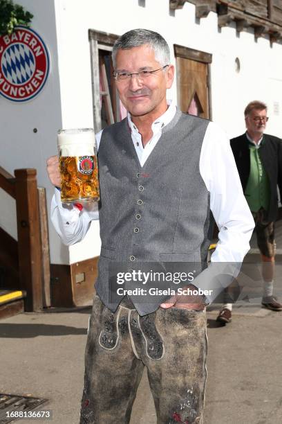 Bayern President Herbert Hainer during the FC Bayern Wiesn" at the 188th Oktoberfest at Käferzelt on September 24, 2023 in Munich, Germany.