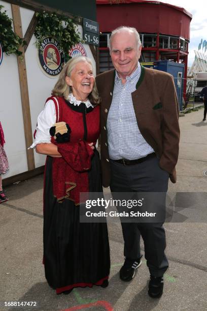 Susanne Hoeneß and Uli Hoeneß during the FC Bayern Wiesn" at the 188th Oktoberfest at Käferzelt on September 24, 2023 in Munich, Germany.