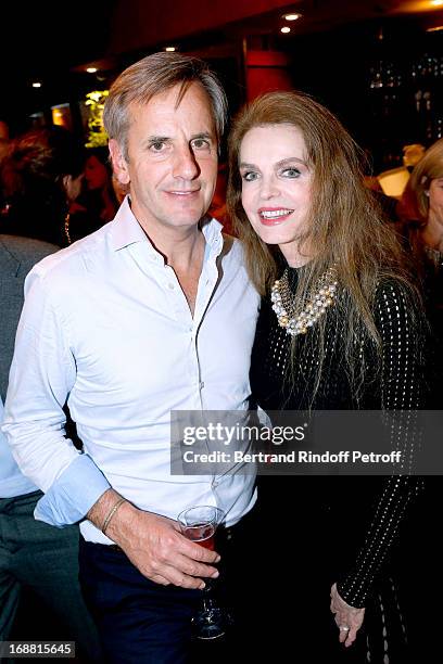 Bernard de la Villardiere and his wife Anne attend 'Ninon, Lenclos ou La Liberte' Theater Play on May 15, 2013 in Paris, France.