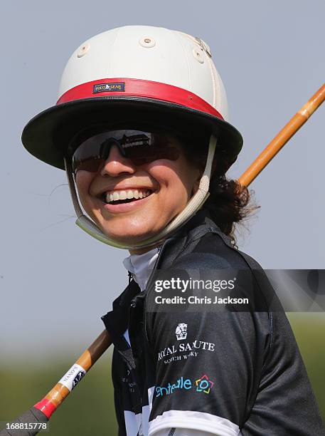 Polo Player Dawn Jones competes at the Greenwich Polo Club during the sixth day of HRH Prince Harry's visit to the United States. The Sentebale Royal...